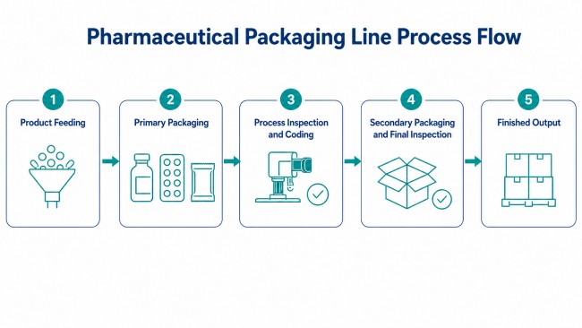 Pharmaceutical Packaging Line Process Flow