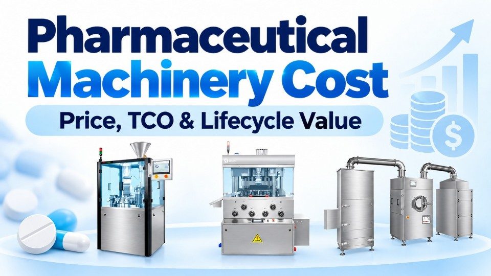 Pharmaceutical machinery cost and total cost of ownership for equipment investment