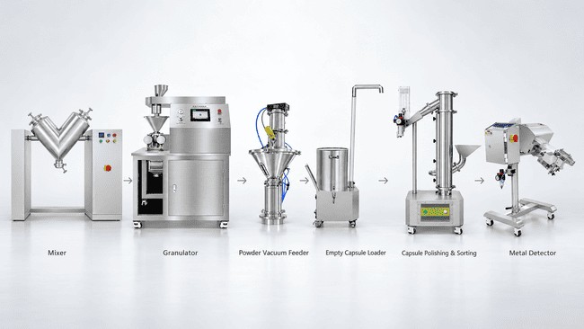 supporting equipments of capsule filling production