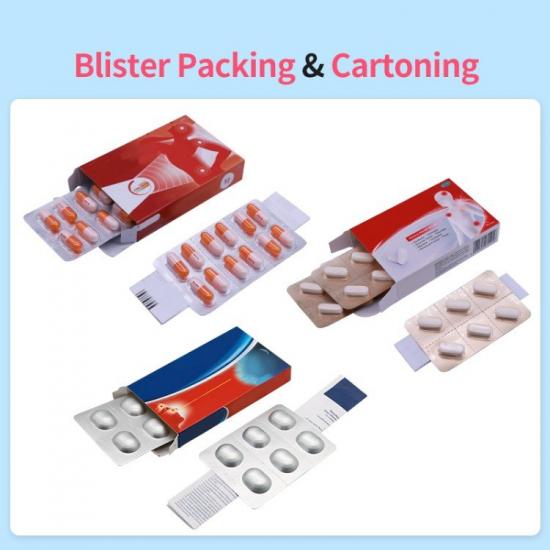 خط آلة تعبئة الفقاعات في الكرتون