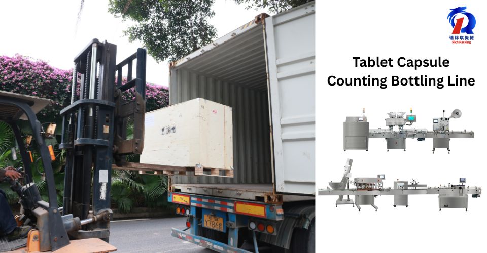 Container Loading: Custom Reinforced Packing of 16C Counting and Bottling Line for Jordanian Client